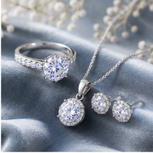 Moissanite Studded Jewellery (Any Metal)